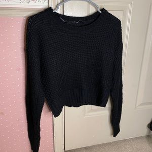 Black cropped sweater